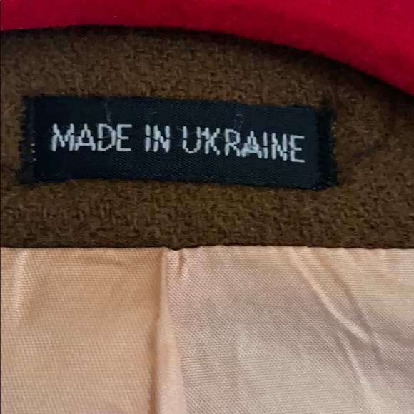 Vintage brown wool sports coat made Ukraine - Picture 2 of 4
